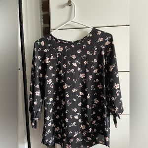 Papermoon black floral blouse!